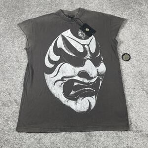 Darc Sport T Shirt Mens Medium Wolves Club Bushido Kabuki Mask Distressed